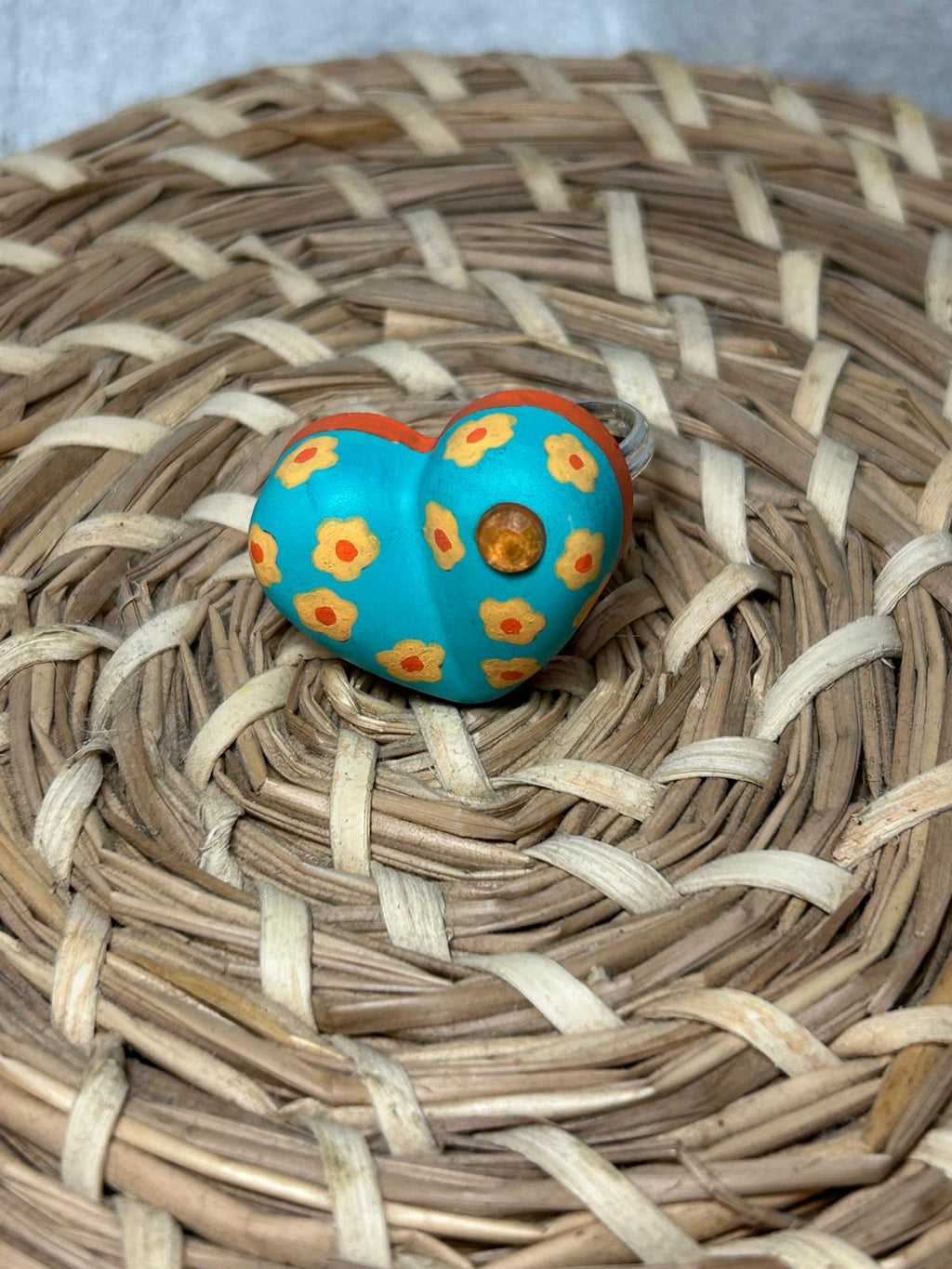 Anillo Corazón azul