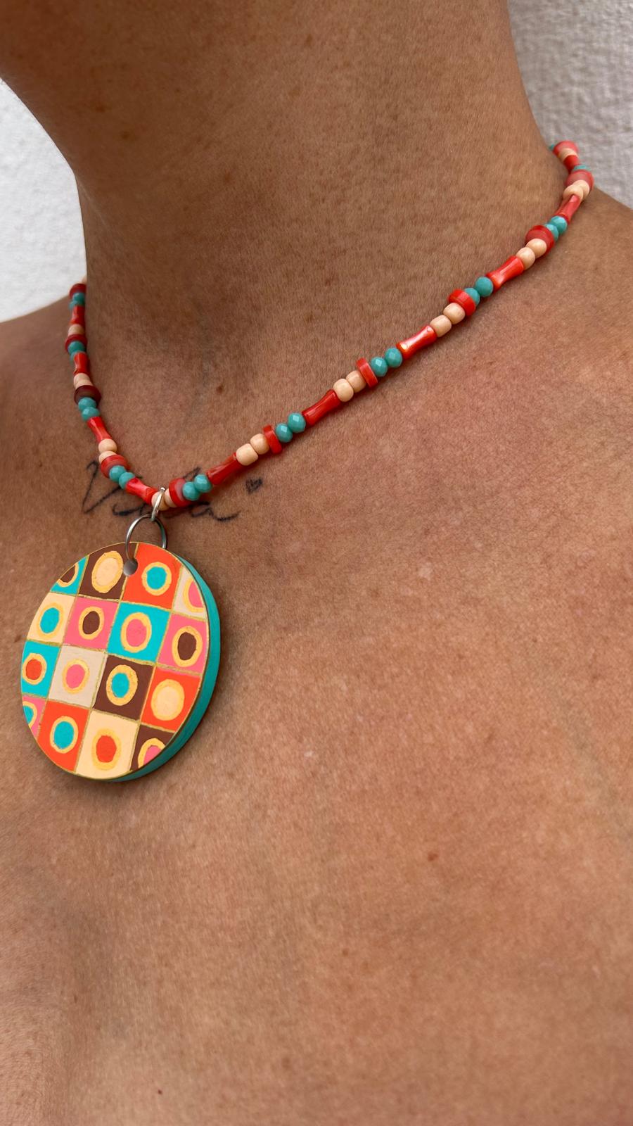 Collar Medallón cuadrados