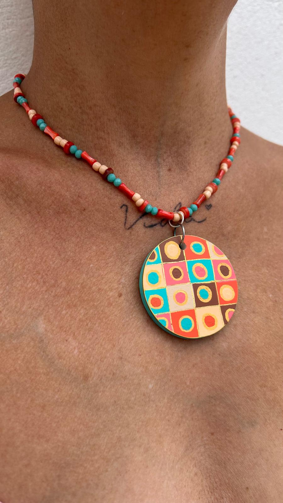 Collar Medallón cuadrados