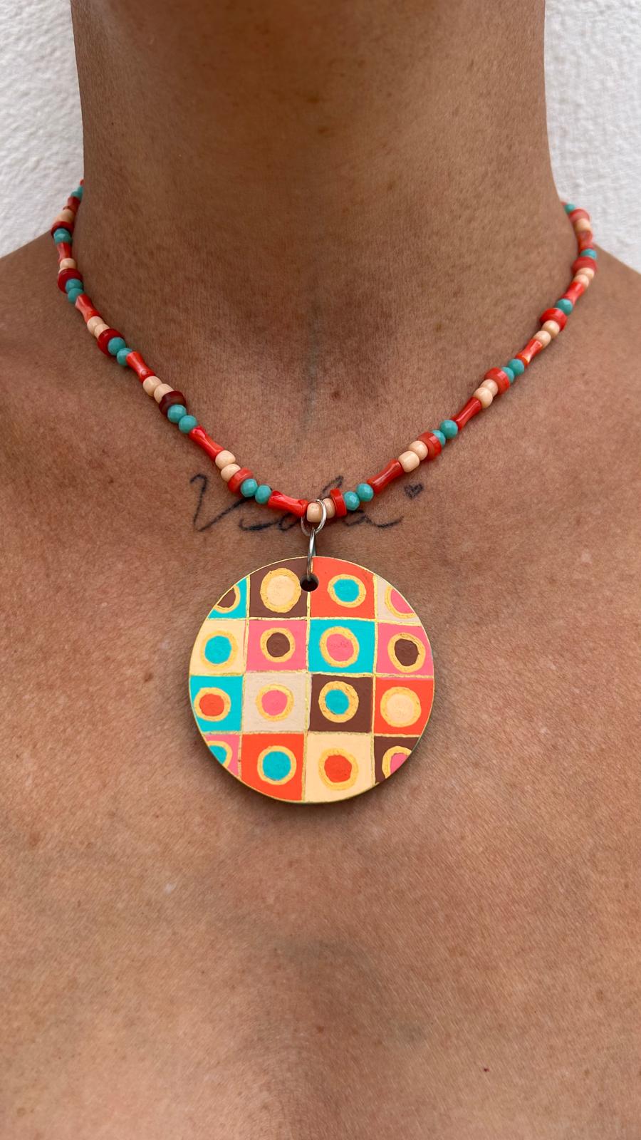 Collar Medallón cuadrados