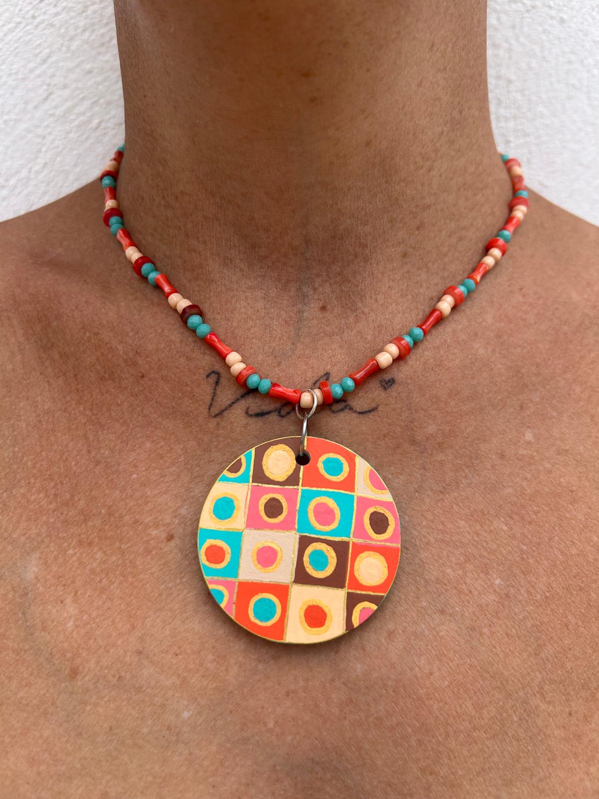 Collar Medallón cuadrados