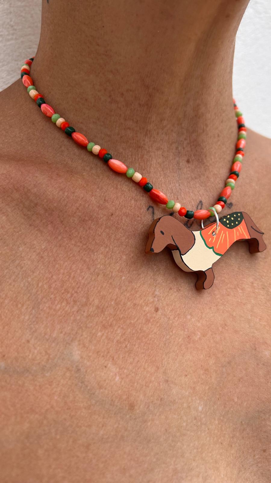 Collar Greta Flor naranja