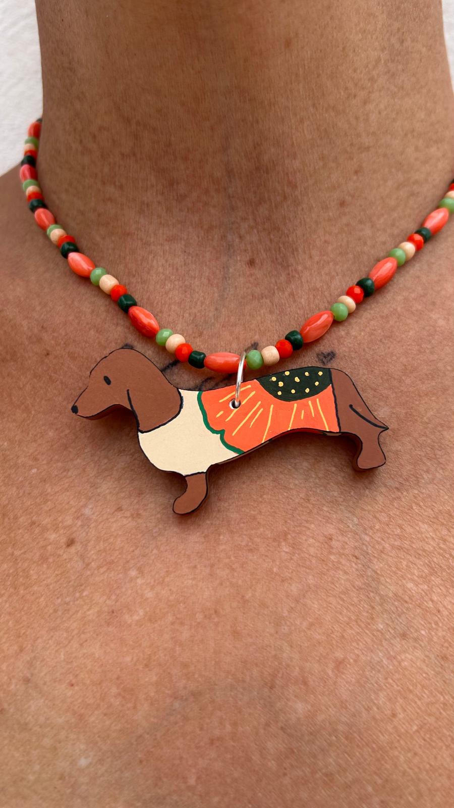 Collar Greta Flor naranja