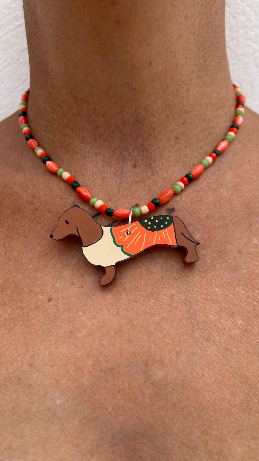 Collar Greta Flor naranja