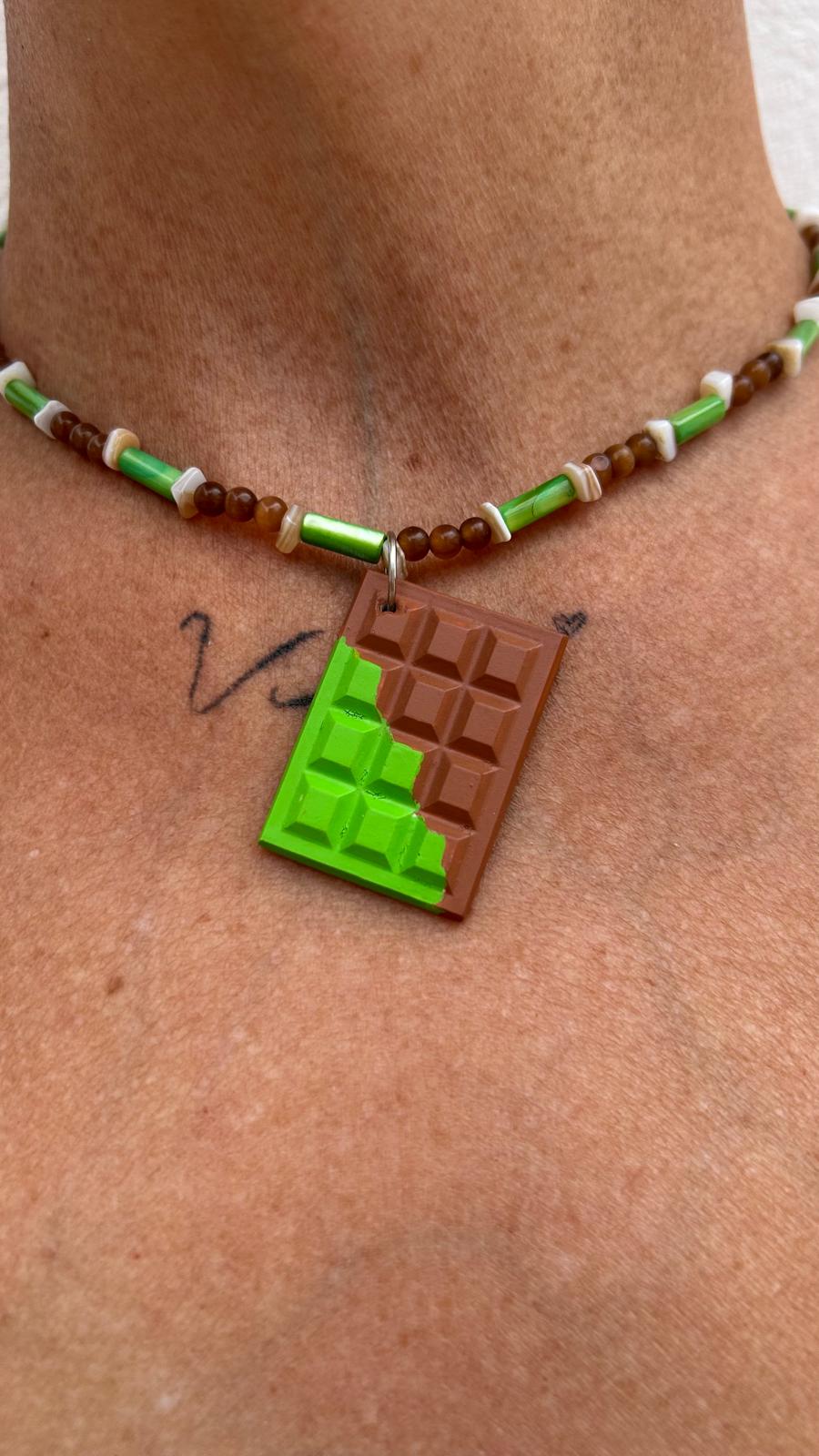 Collar Tableta chocolate y menta