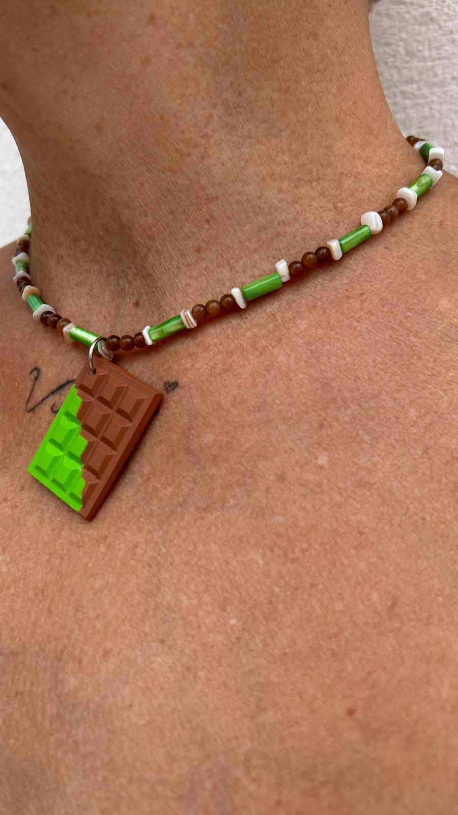 Collar Tableta chocolate y menta