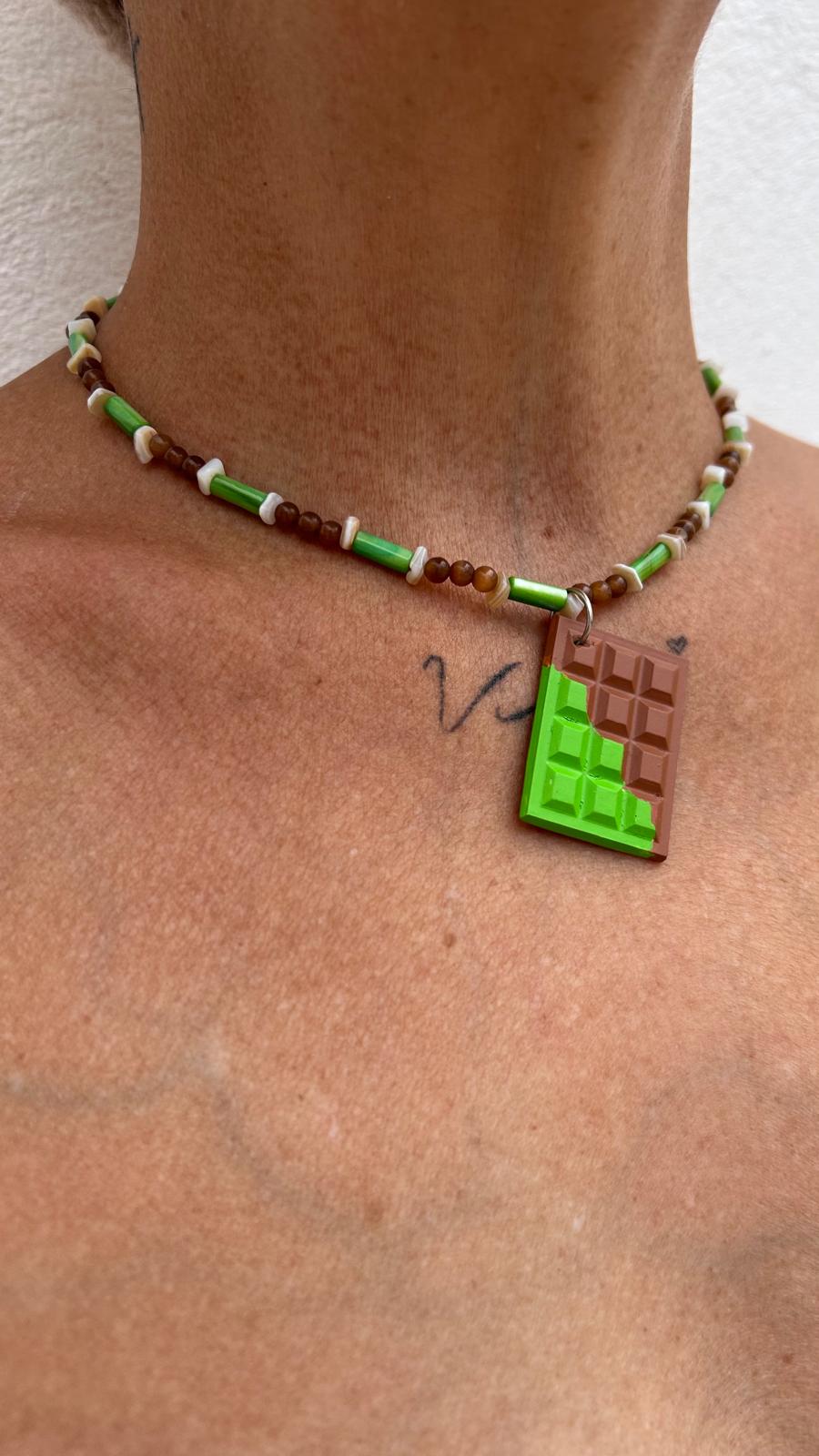 Collar Tableta chocolate y menta