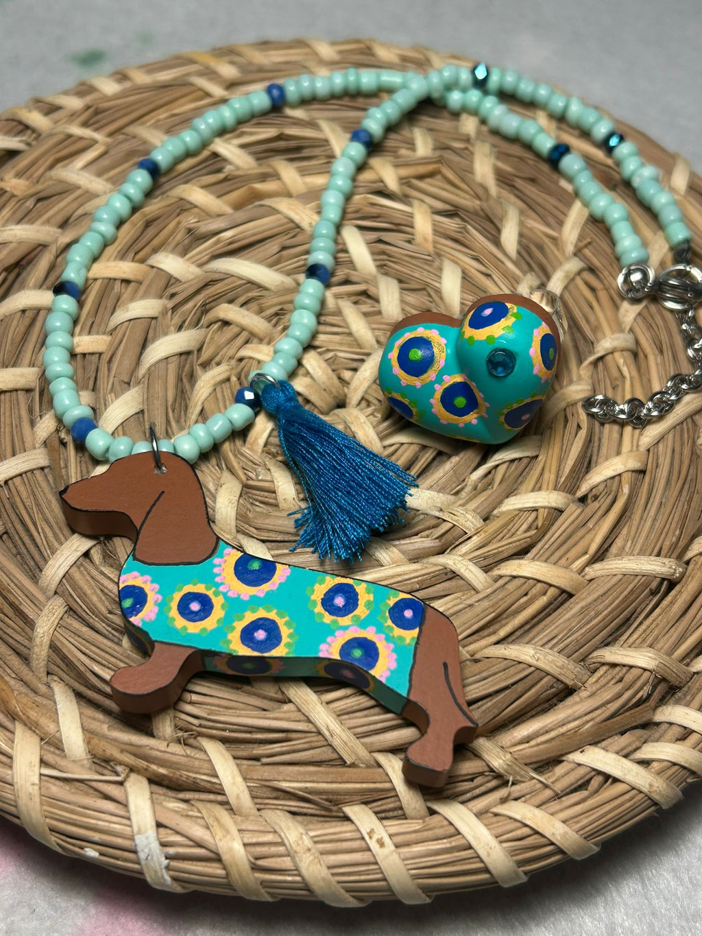Conjunto Greta y anillo sol azul