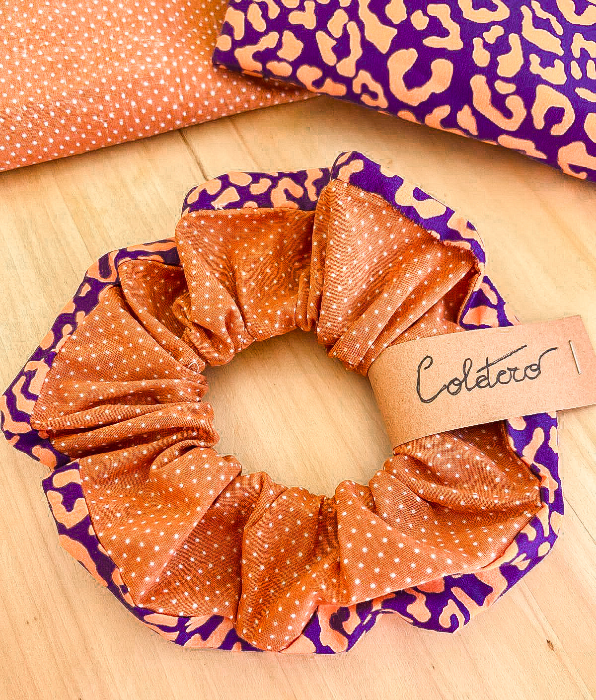 Coletero Leopardo Naranja y Morado