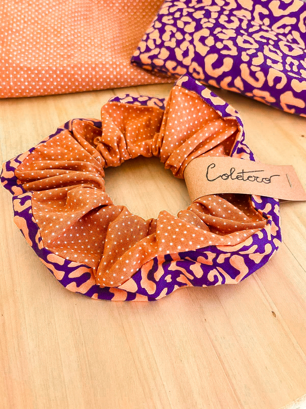 Coletero Leopardo Naranja y Morado