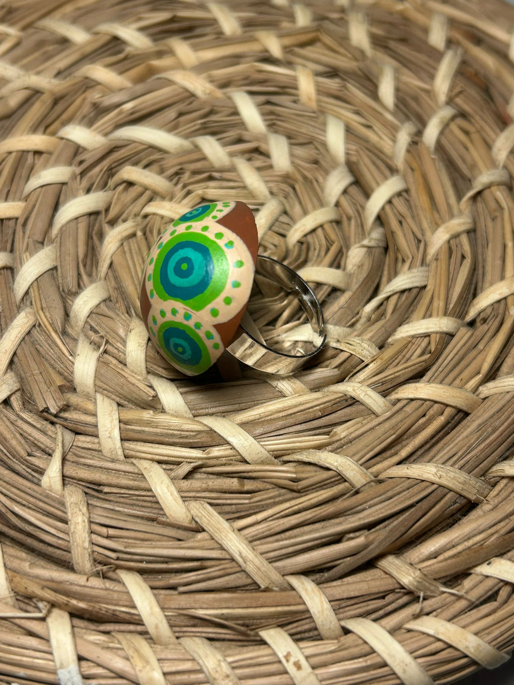 Anillo circulo marrón