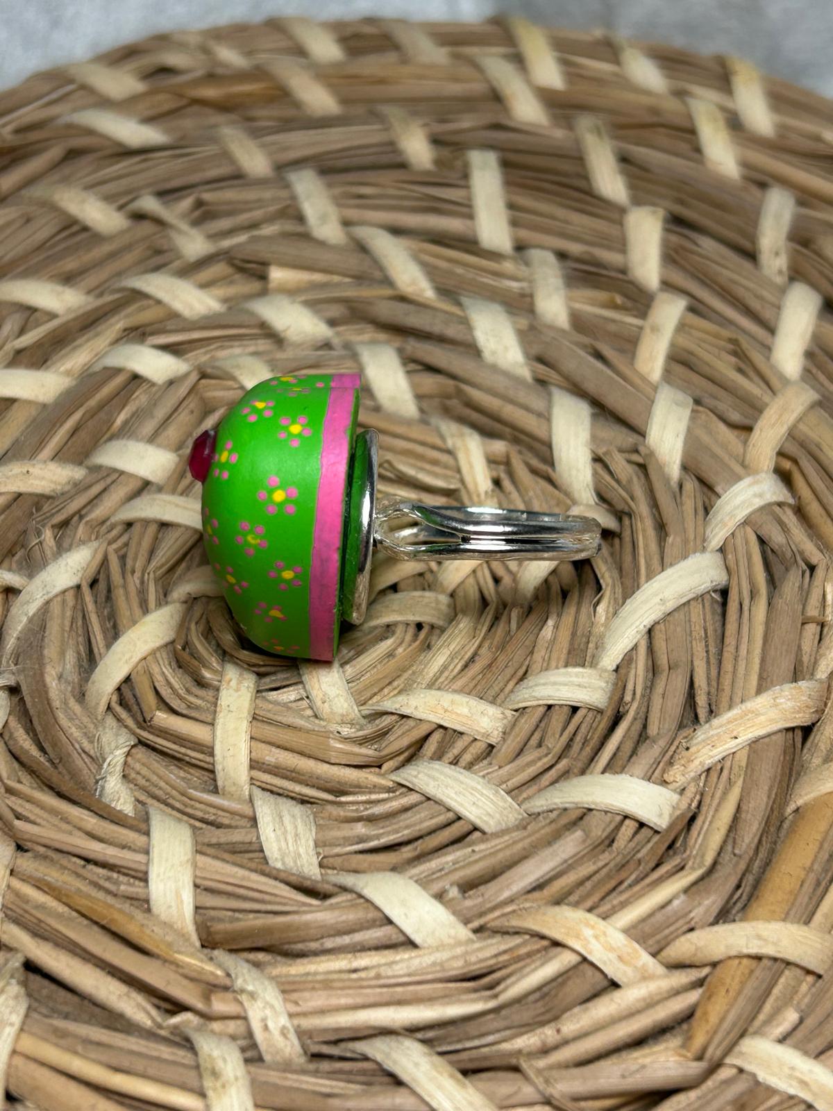 Anillo corazón verde